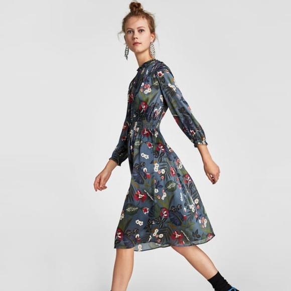 zara zodiac print dress